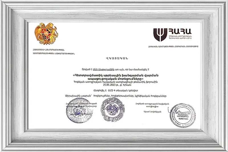 «Հետտրավմատիկ սթրեսային խանգարման վարման ապացուցողական մոտեցումները» ֆորում, Հոգեկան առողջության հայկական ասոցիացիա